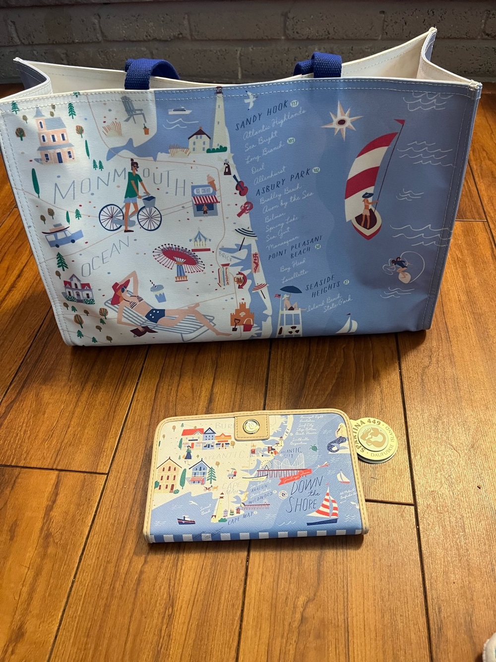 Spartina Coastal Tote Bag and Wallet Set "Down the shore"